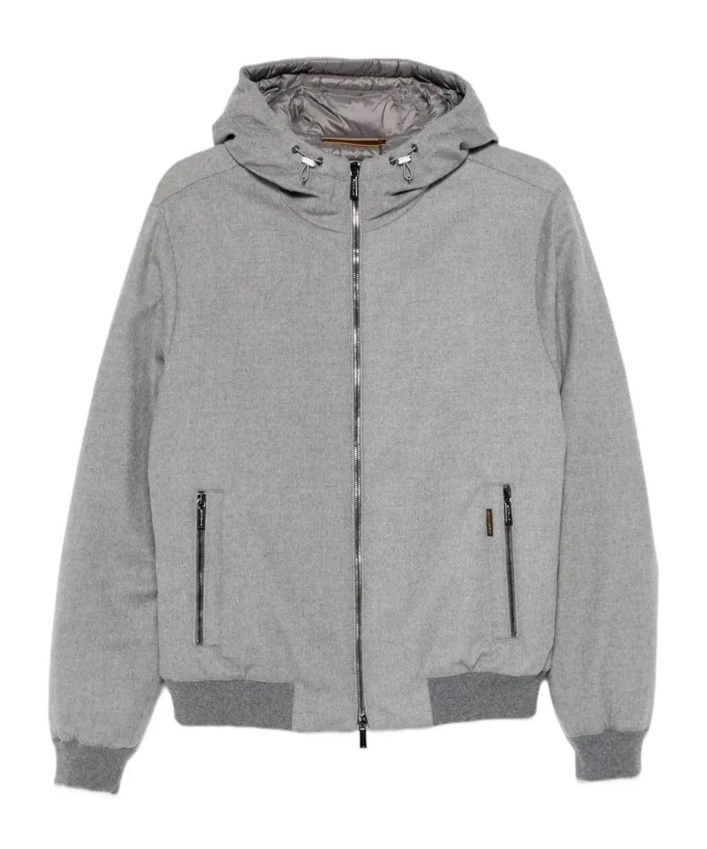 Hooded Zip-Front Jacket