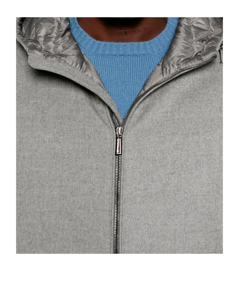 Hooded Zip-Front Jacket