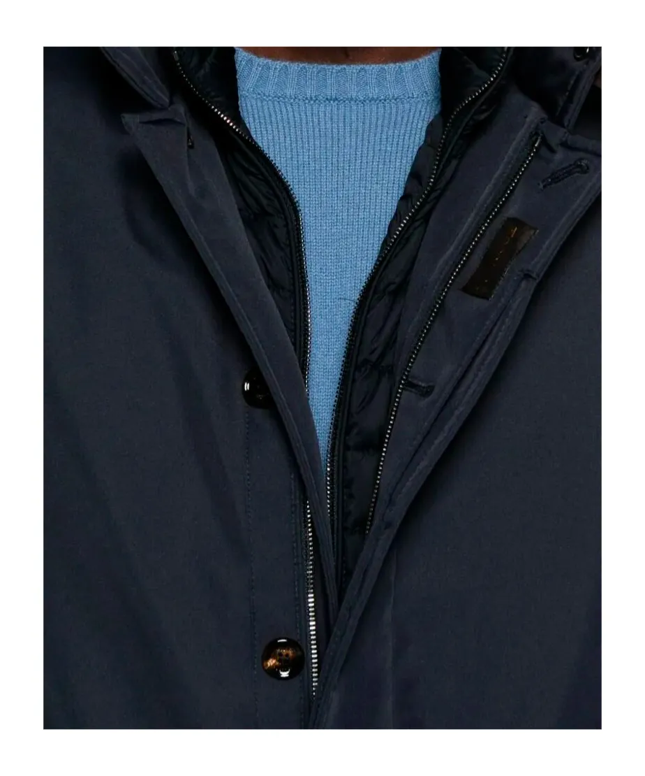 High-Neck Buttoned Jacket