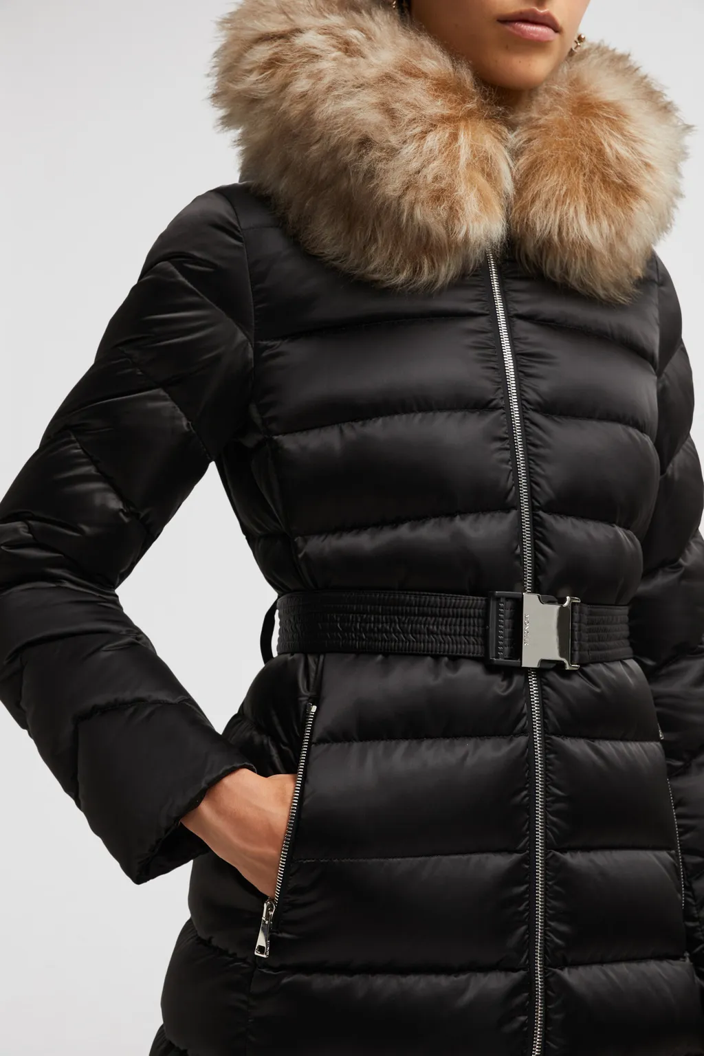Leersie Hooded Long Down Jacket