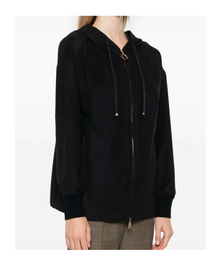 Zip-Up Drawstring Hoodie