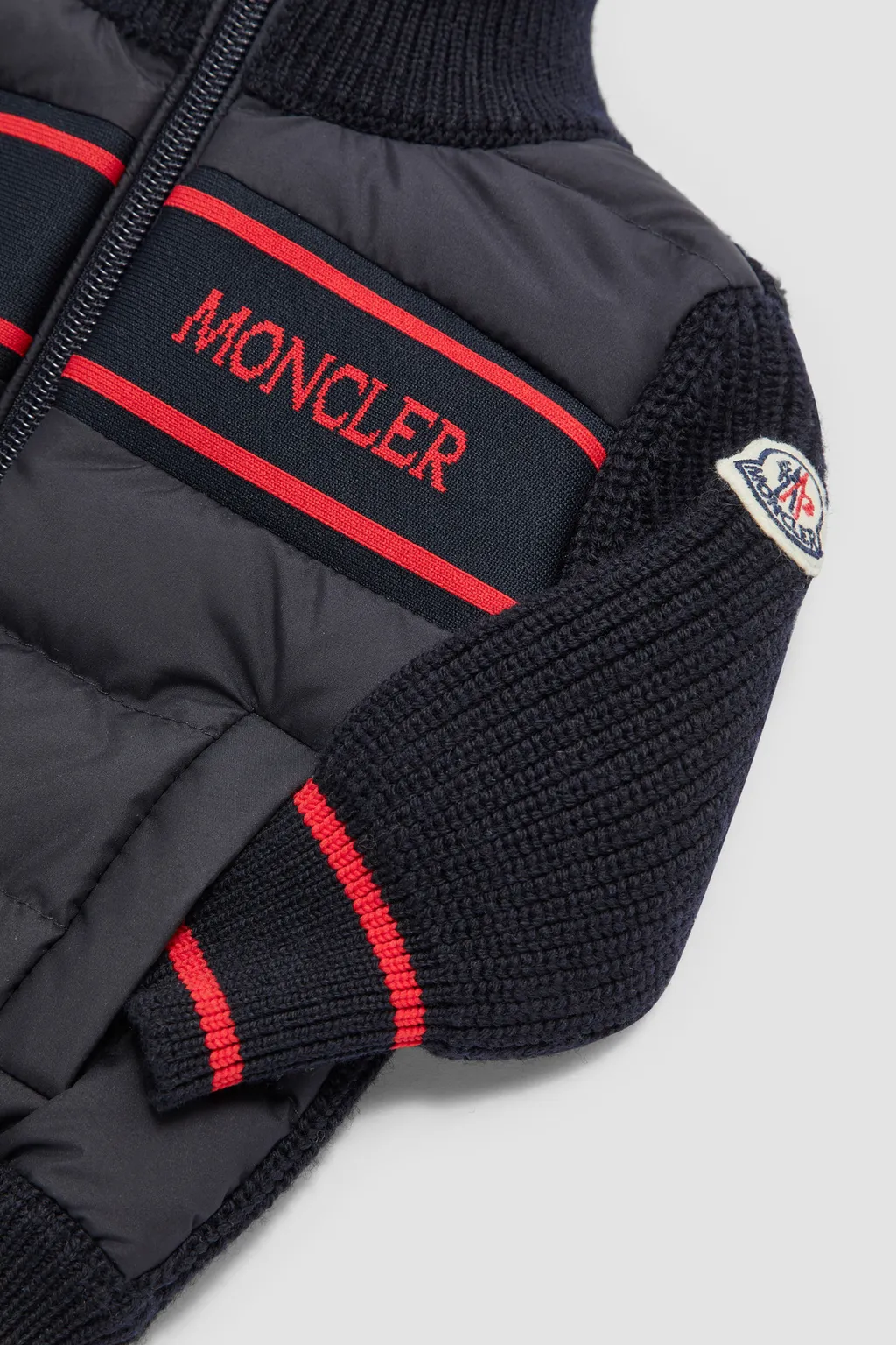 Logo-Intarsia Zipped Padded Jacket