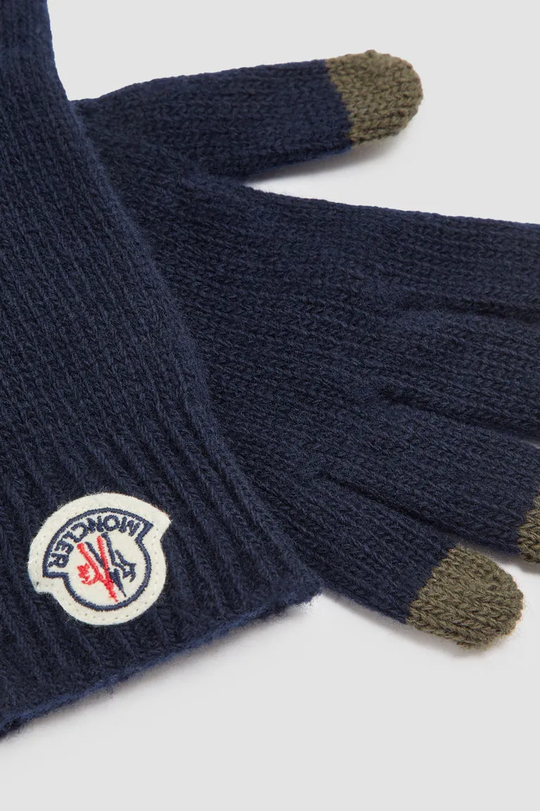 Logo Patch Knitted Gloves