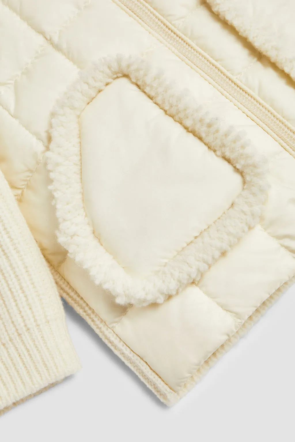 Padded Zip-Up Cardigan