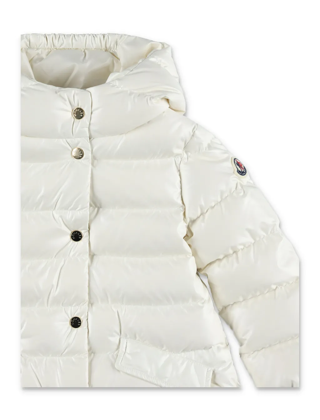 Logo Patch Hooded Coat