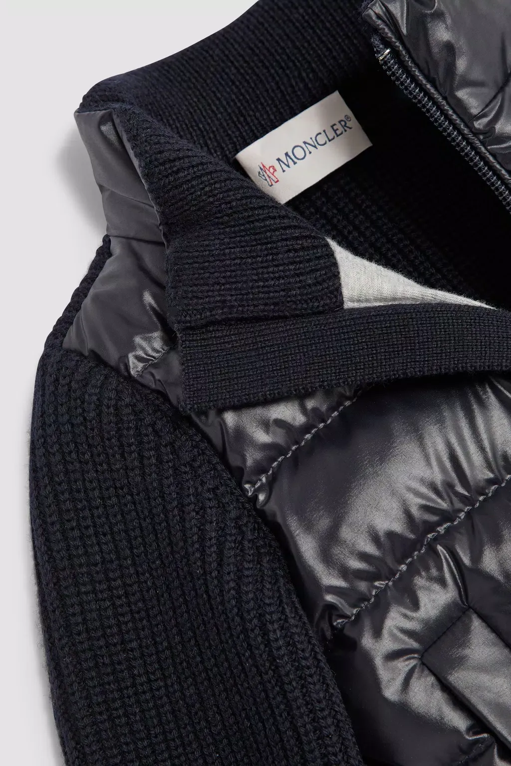 Enfant Intarsia-Knit Zipped Padded Jacket