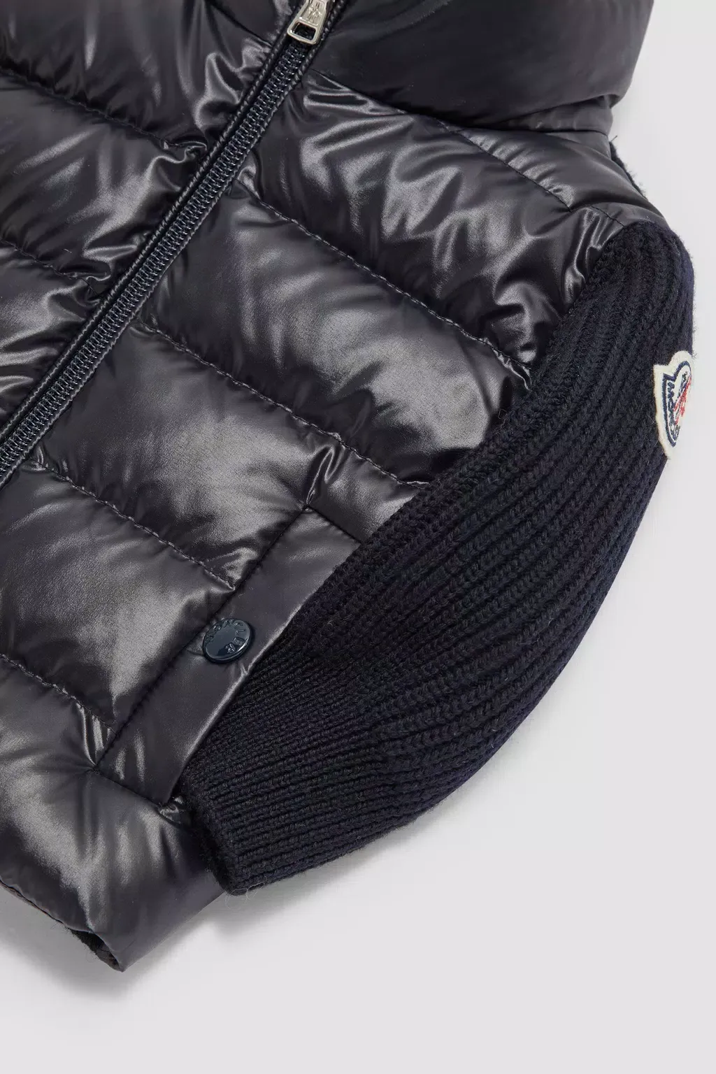 Enfant Intarsia-Knit Zipped Padded Jacket