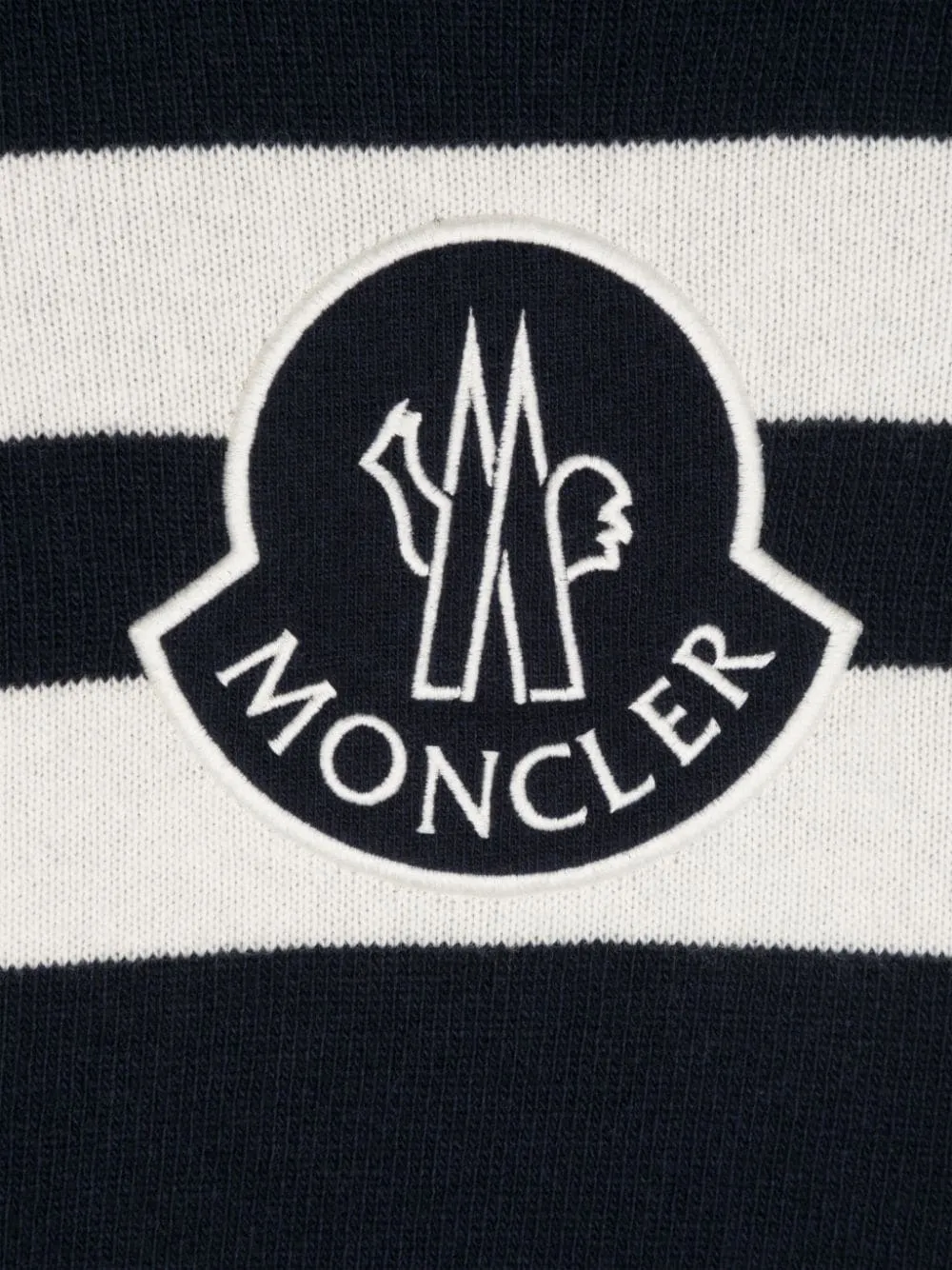 Logo Patch Striped Crewneck Jumper