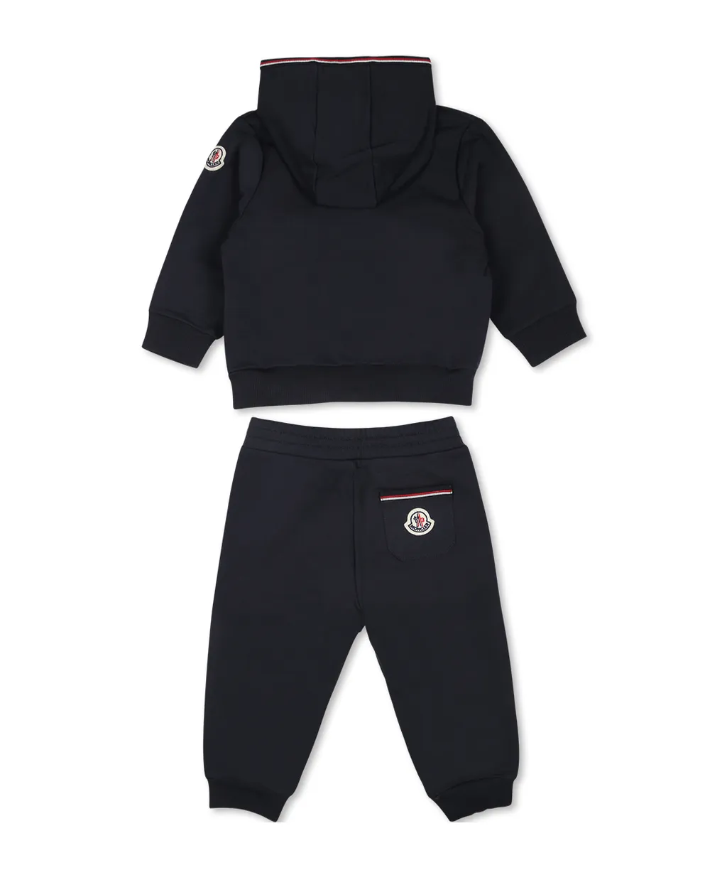 Striped-Trim Logo Patch Tracksuit