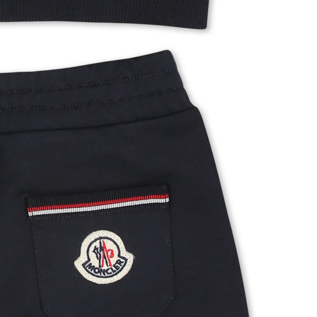 Striped-Trim Logo Patch Tracksuit