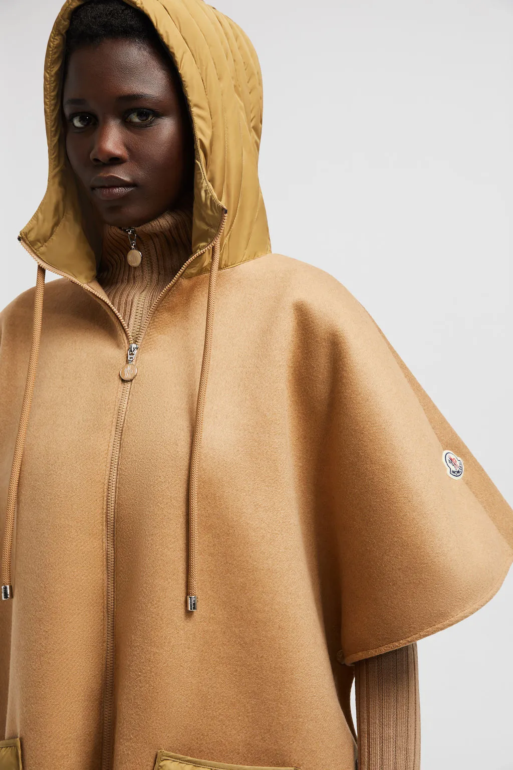 Drawstring Hooded Cape