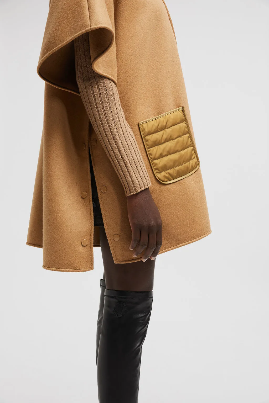 Drawstring Hooded Cape