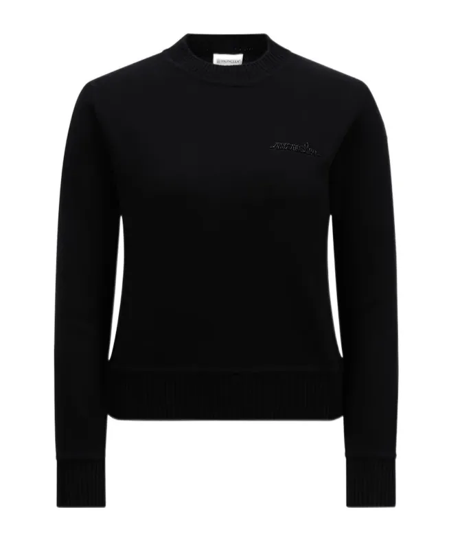 Beaded Logo Cashmere & Wool Jumper