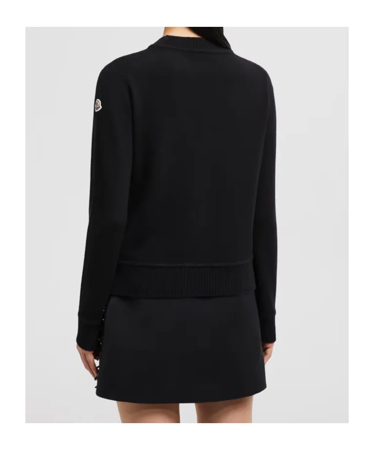 Beaded Logo Cashmere & Wool Jumper