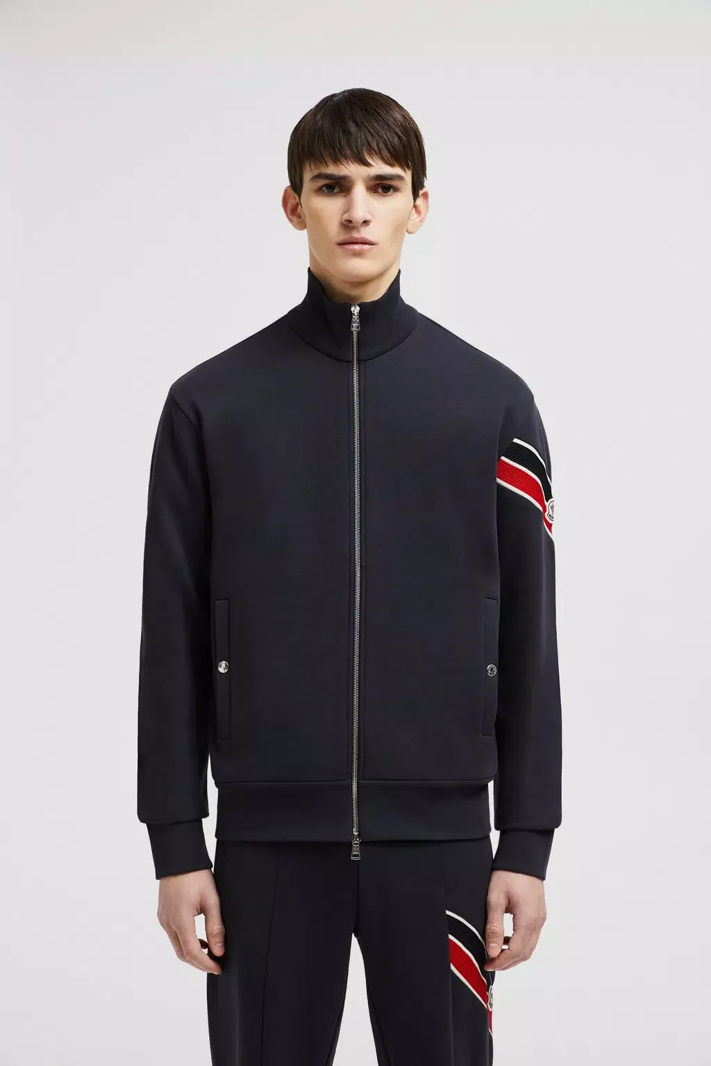 Logo Patch Zip-Up Sweatshirt