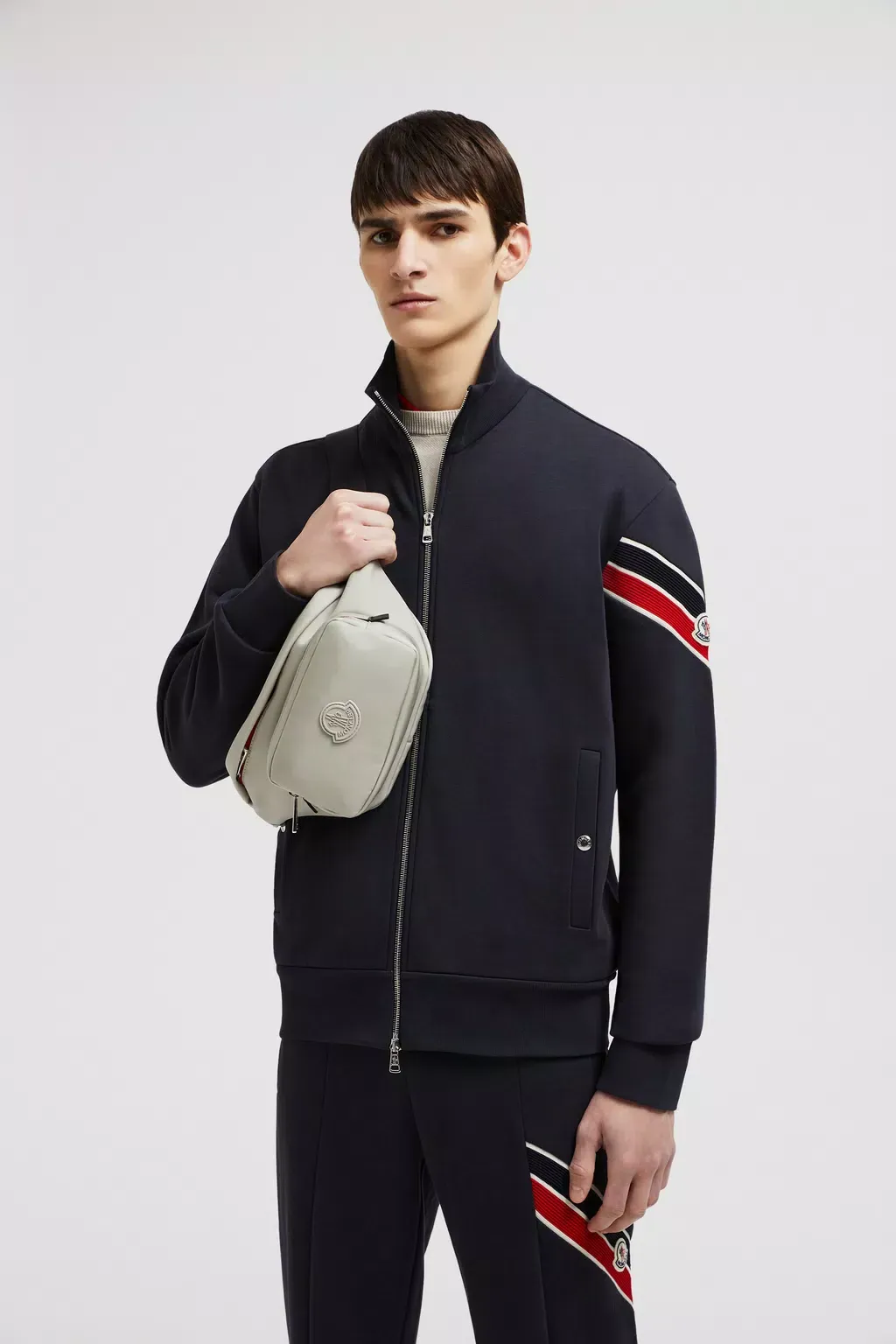 Logo Patch Zip-Up Sweatshirt