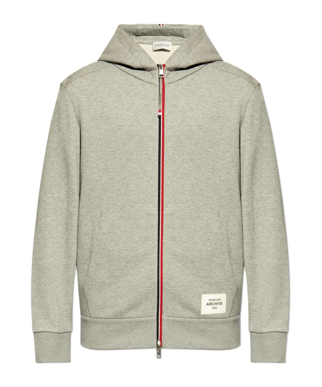 Logo Patch Zip-Up Hoodie
