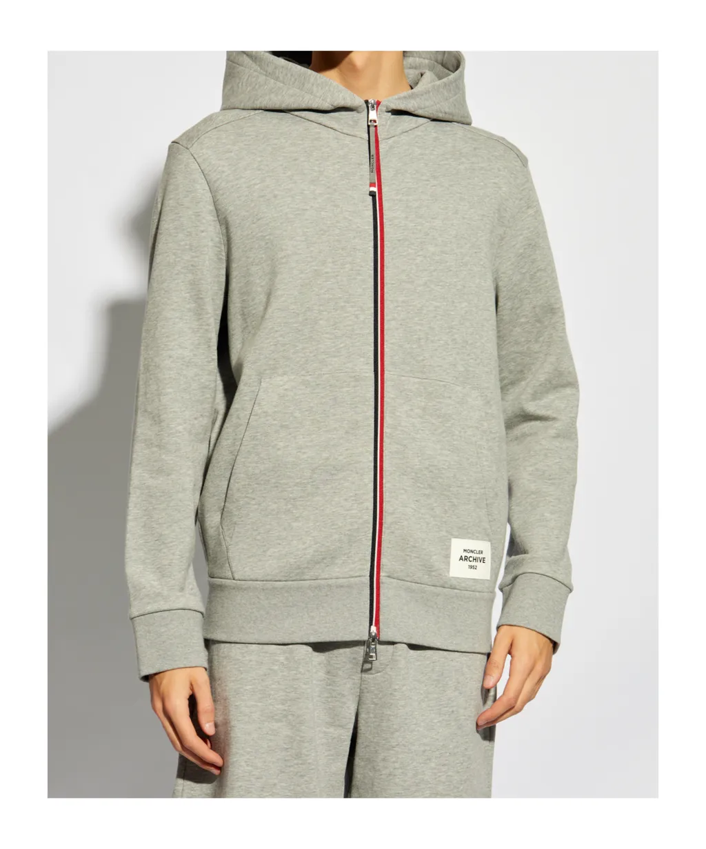 Logo Patch Zip-Up Hoodie