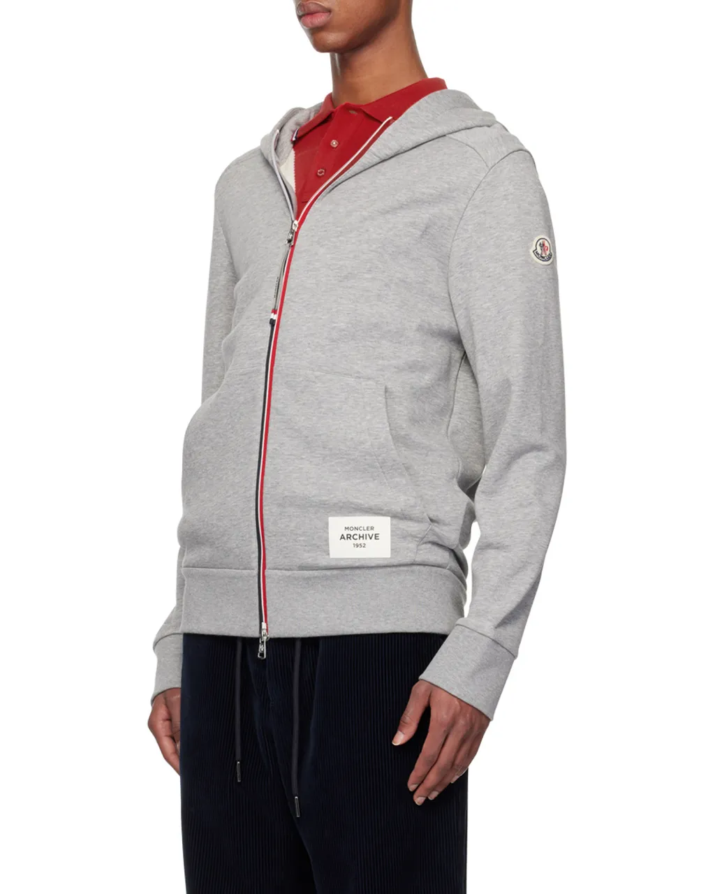 Logo Patch Zip-Up Hoodie