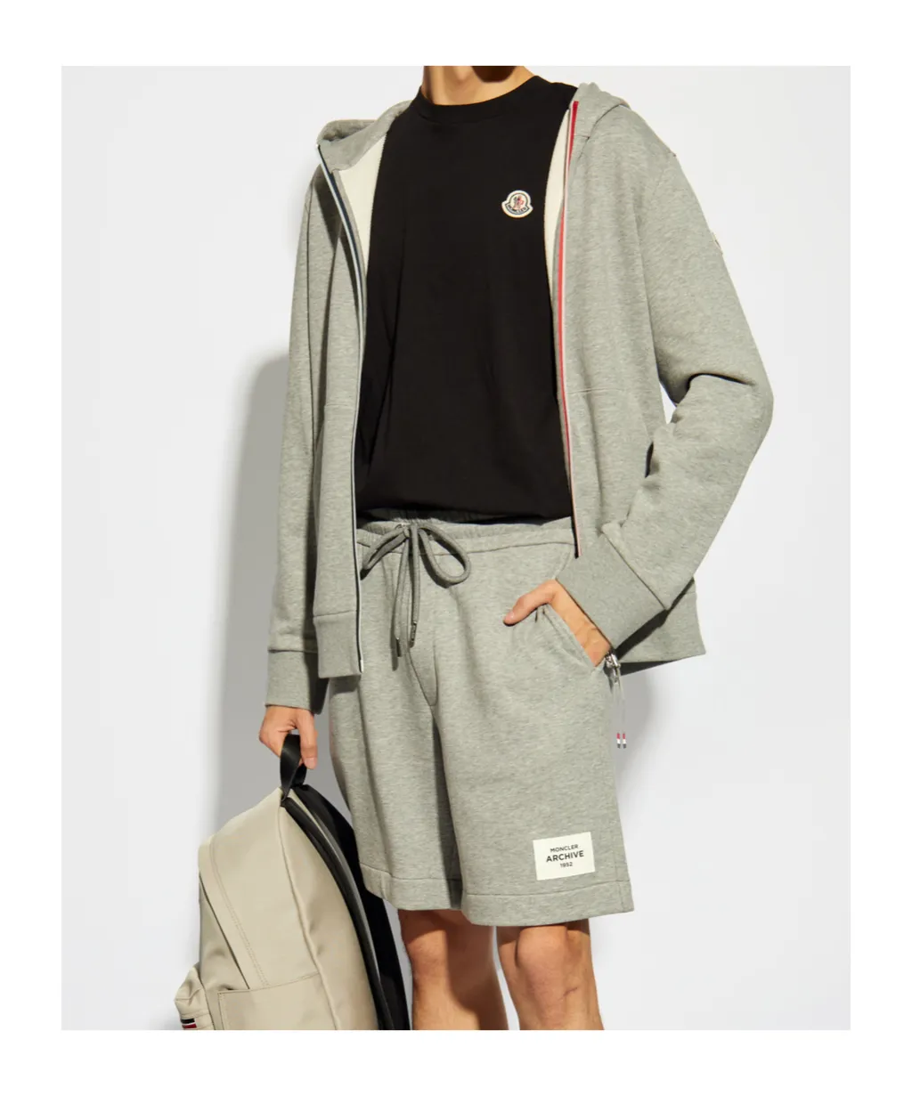 Logo Patch Zip-Up Hoodie