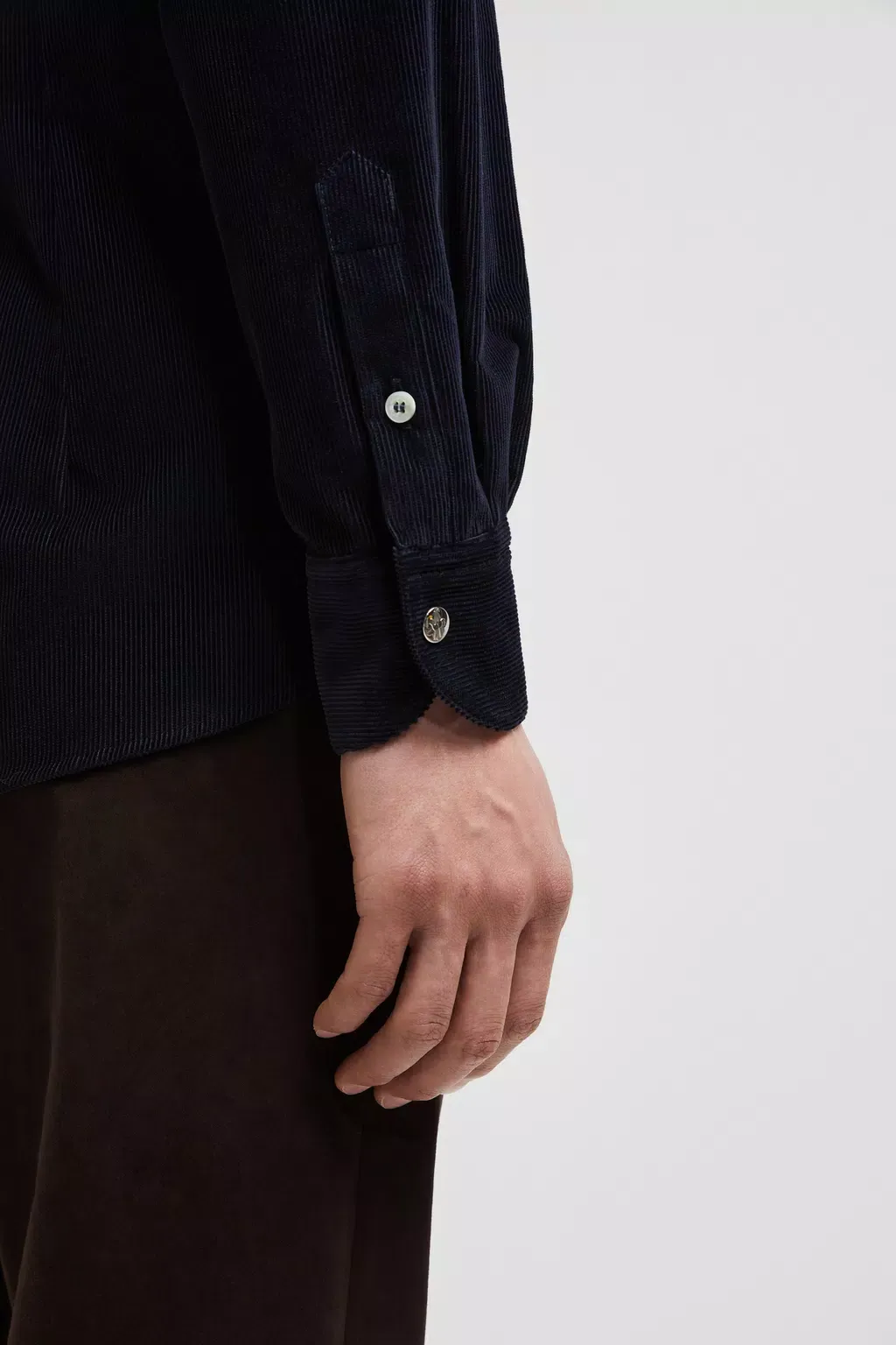 Long-Sleeved Corduroy Shirt