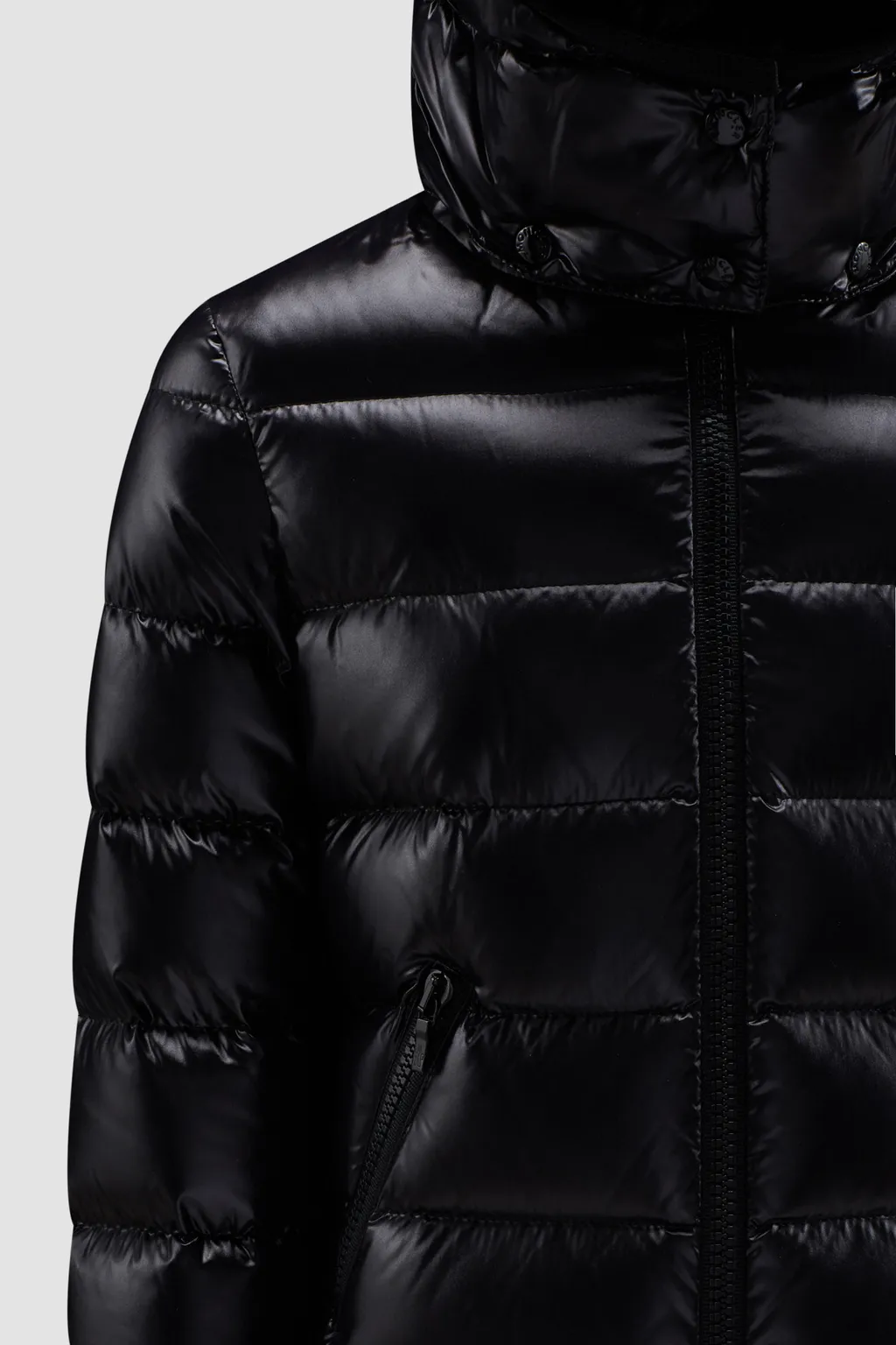 Enfant Logo Patch Hooded Down Jacket