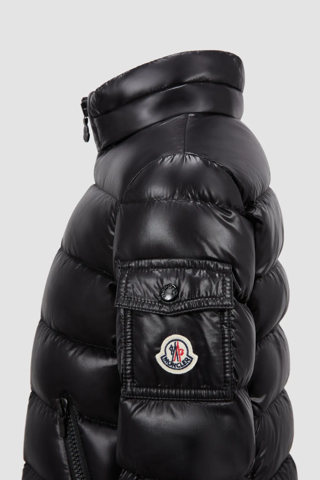 Enfant Logo Patch Hooded Down Jacket