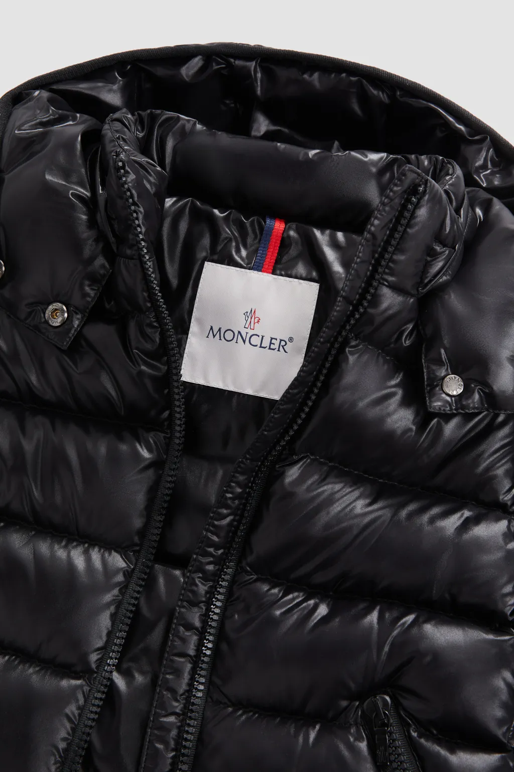 Enfant Logo Patch Hooded Down Jacket