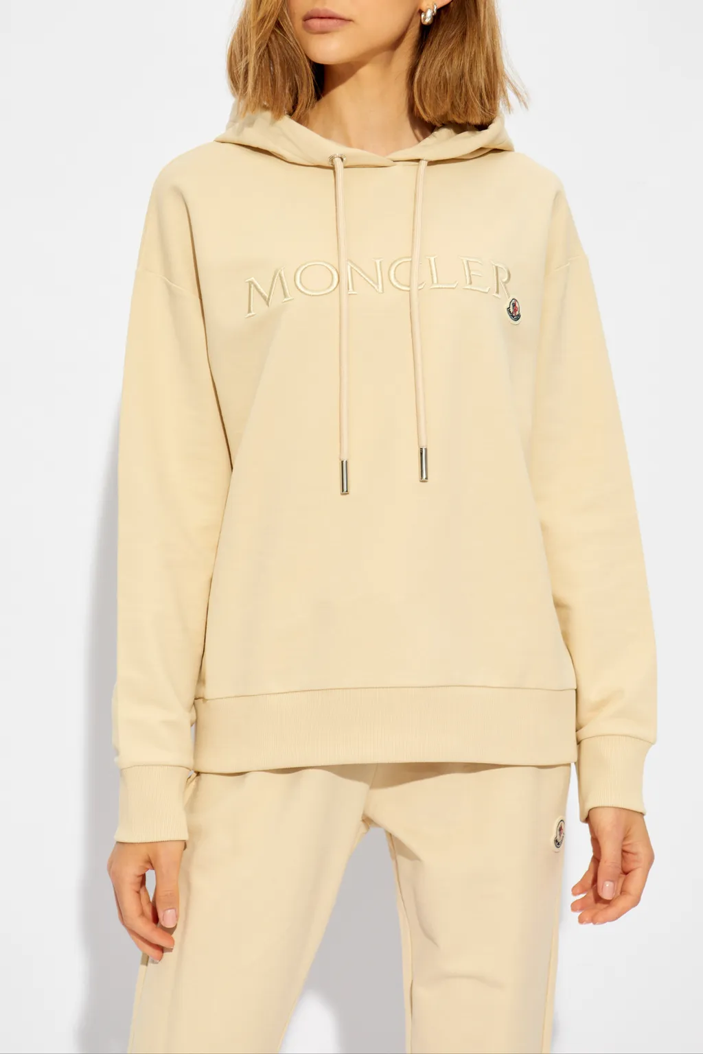 Logo Embroidered Drawstring Hoodie