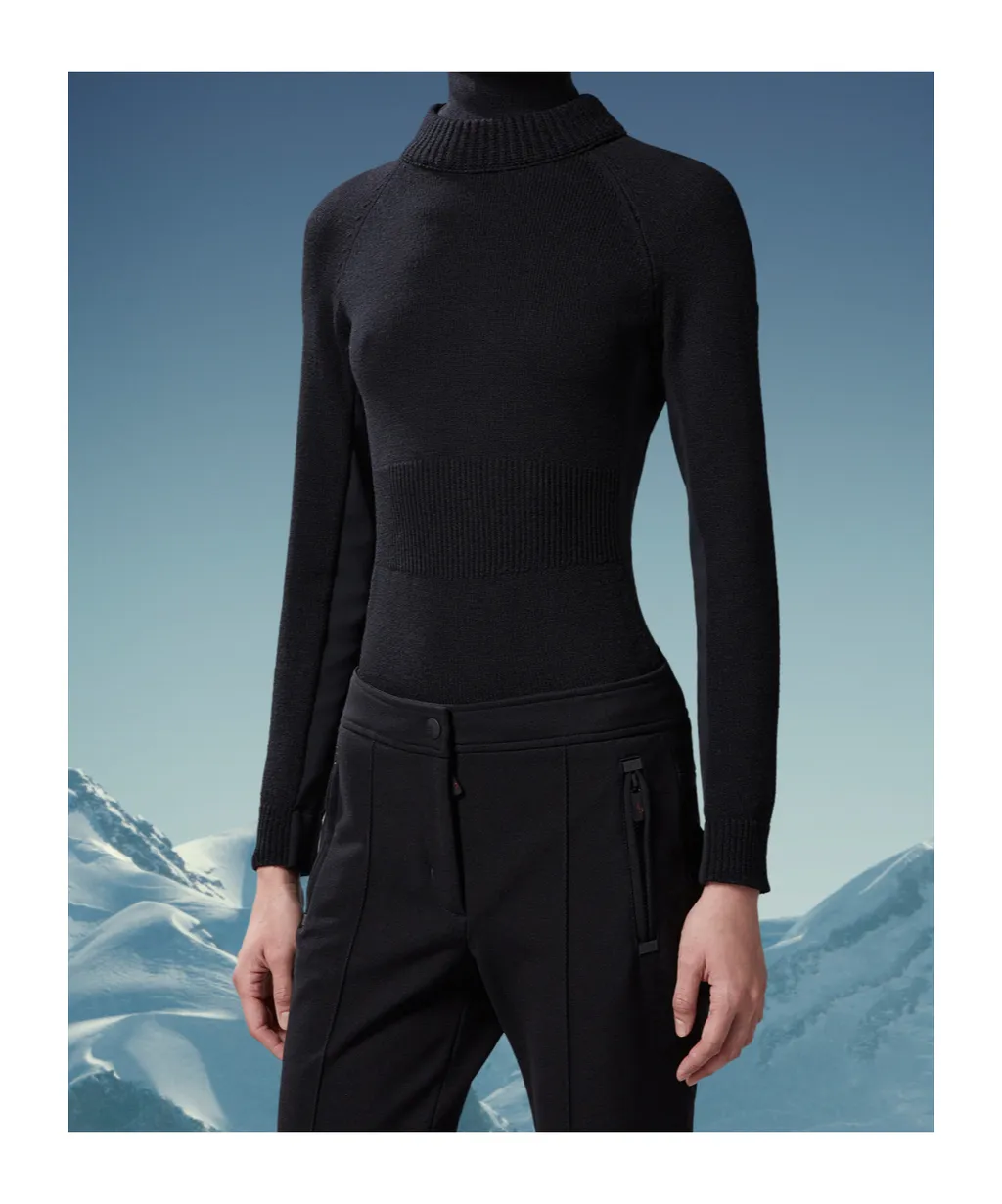 Wool & Fleece Polo Neck Jumper