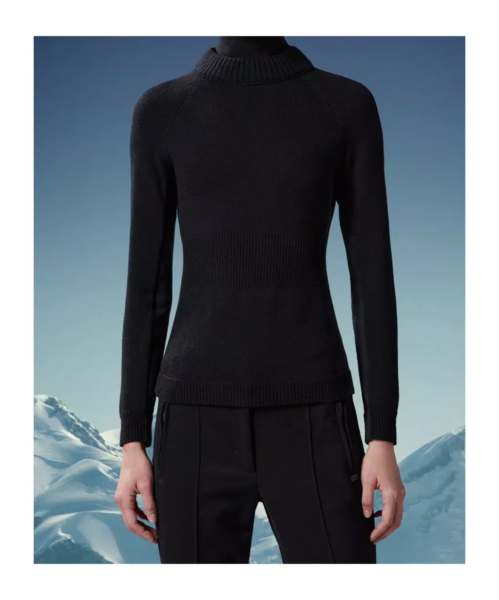Wool & Fleece Polo Neck Jumper