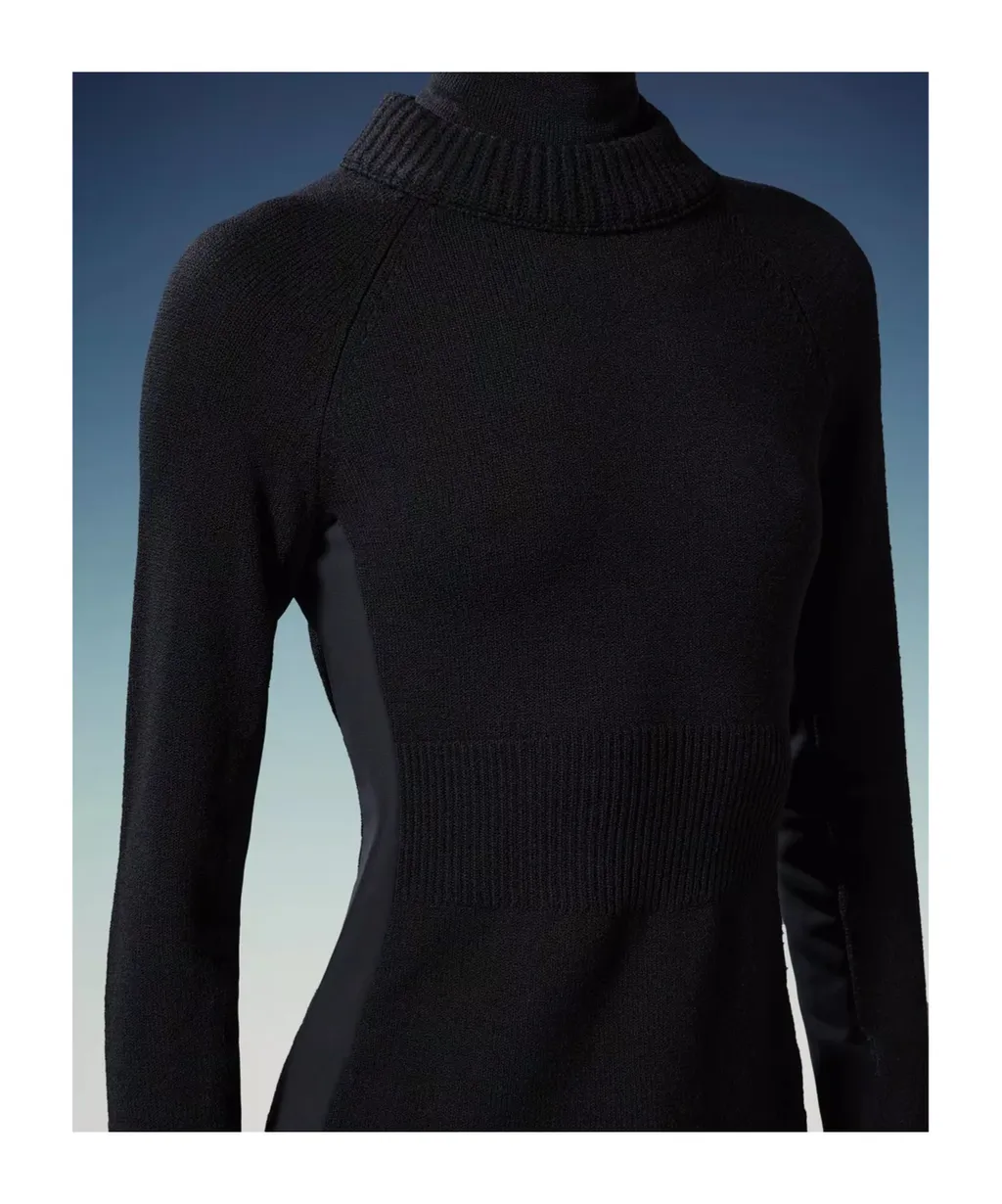 Wool & Fleece Polo Neck Jumper