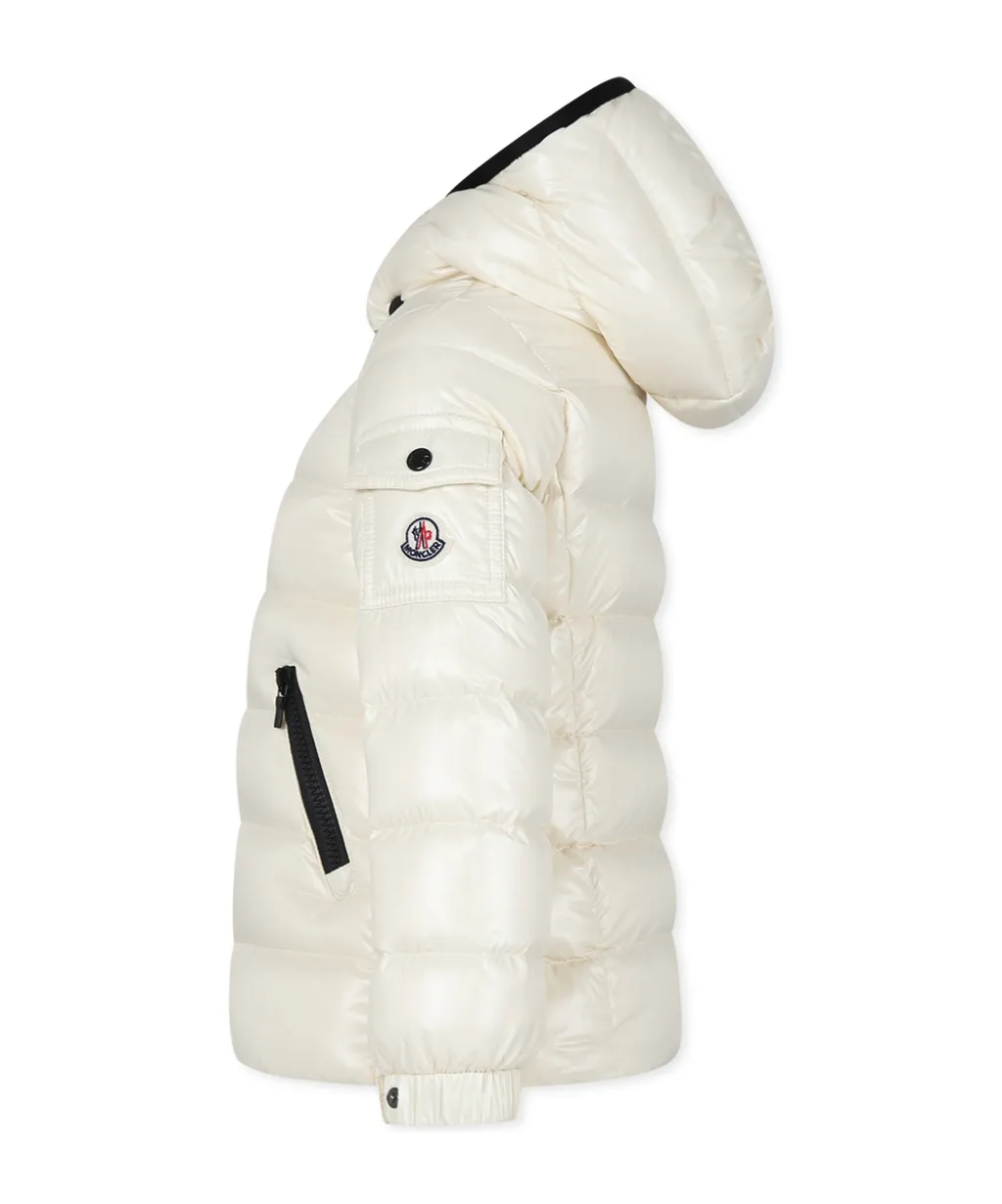 Logo Patch Hooded Down Jacket