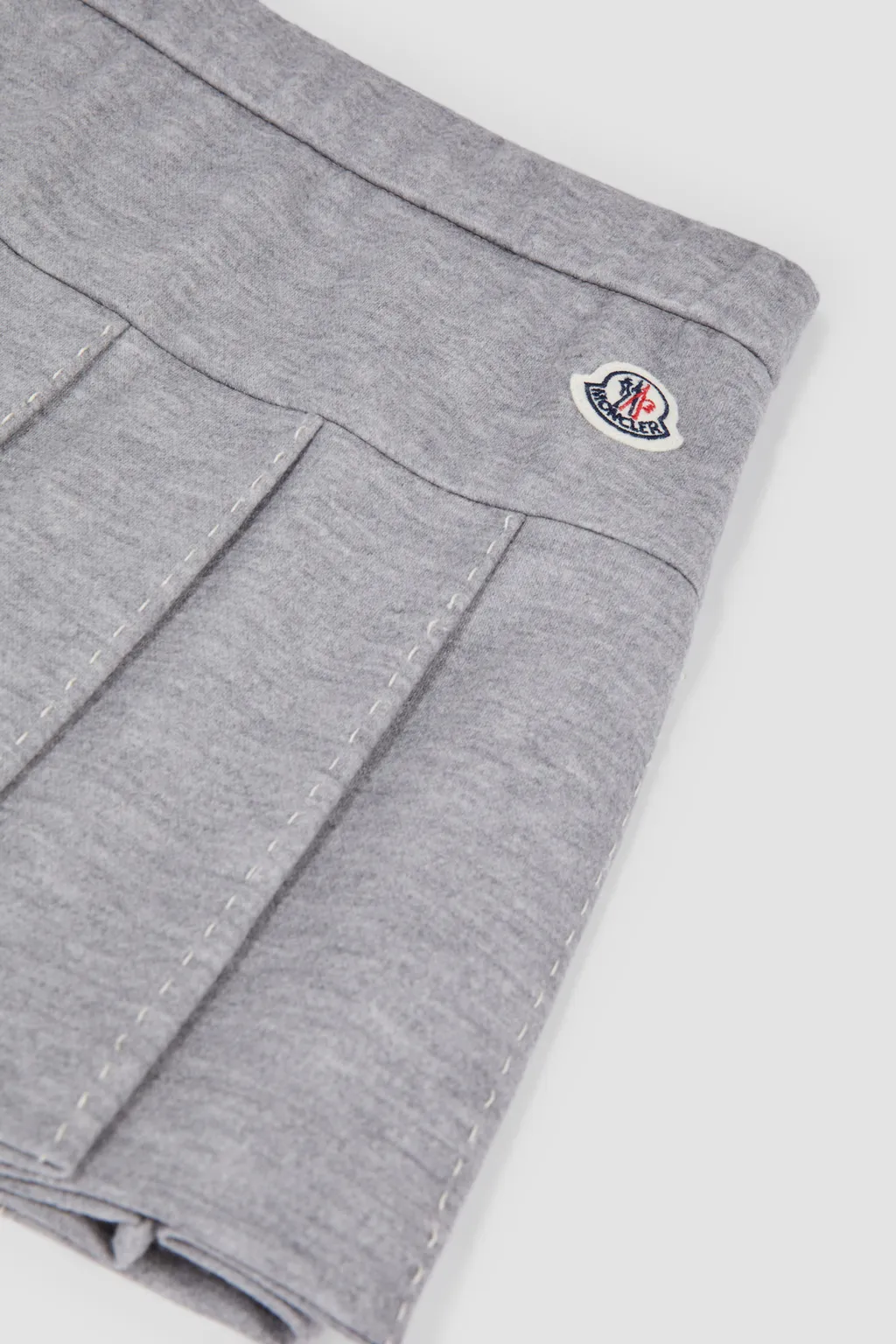 Logo Patch Pleated Skirt