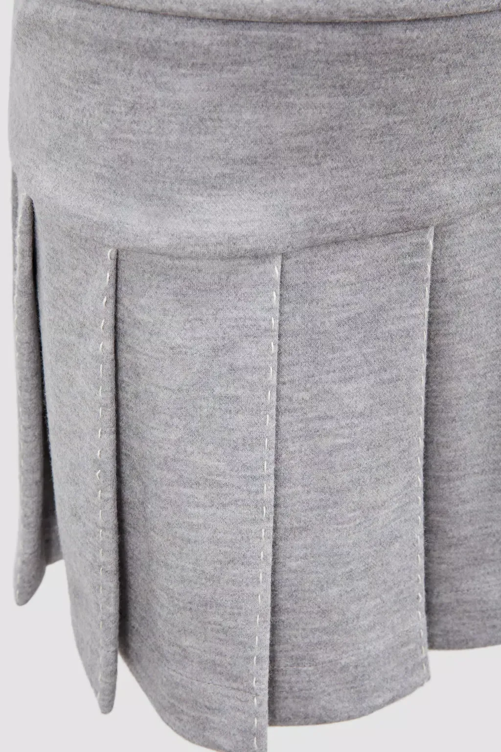 Logo Patch Pleated Skirt