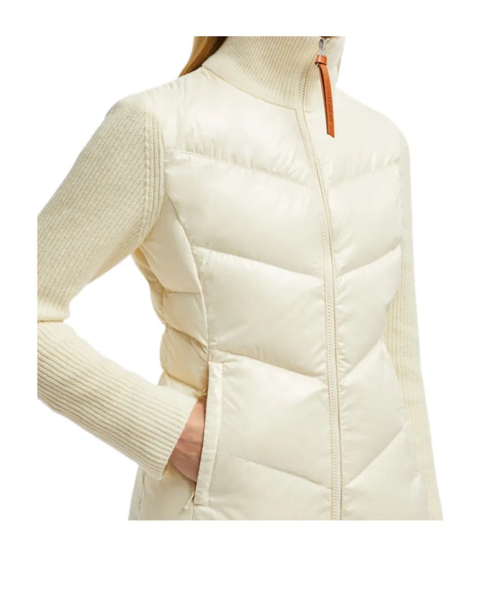 Padded Wool Zip-Up Cardigan