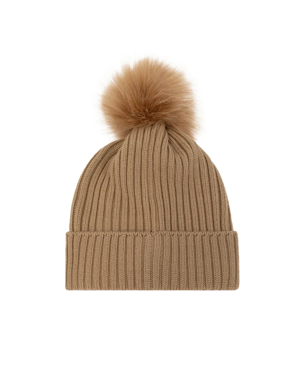 Pompom Detailed Knitted Beanie