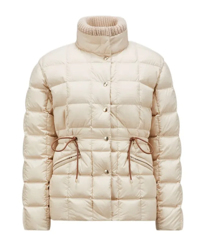 Drawstring Quilted Coat