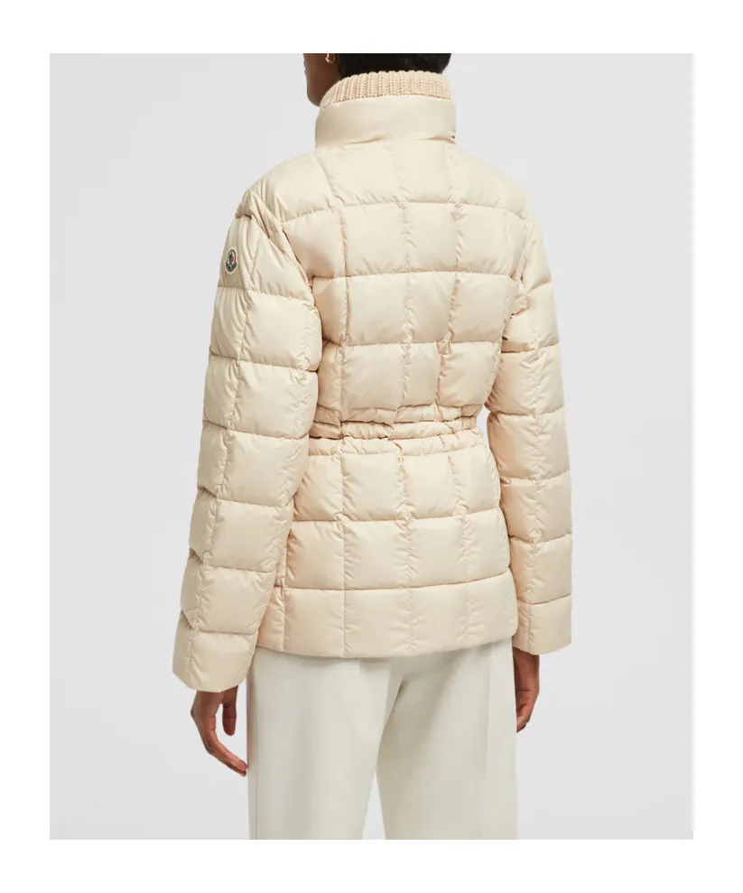 Drawstring Quilted Coat
