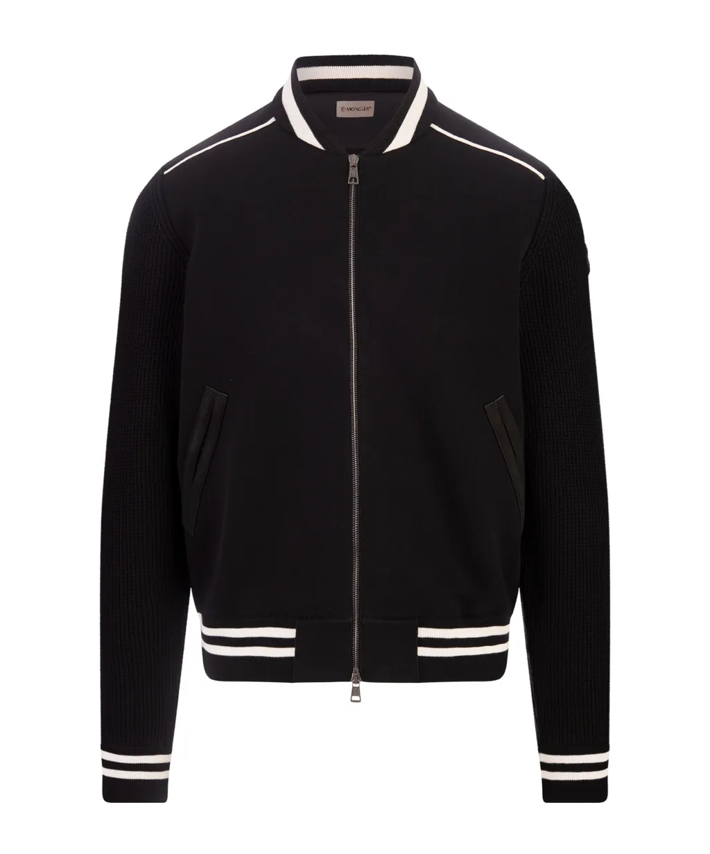 Panelled Zip-Up Cardigan