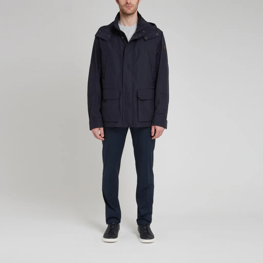 Water-Repellent Hooded Jacket