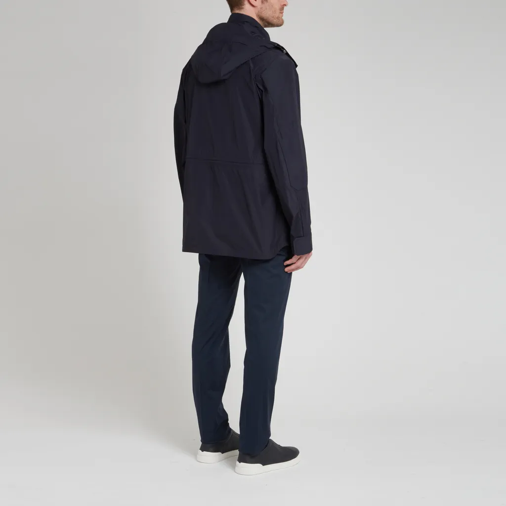 Water-Repellent Hooded Jacket