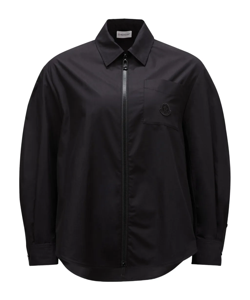 Poplin Zip-Up Shirt