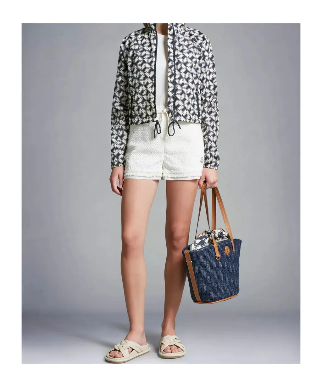 Logo Patch Tweed Shorts