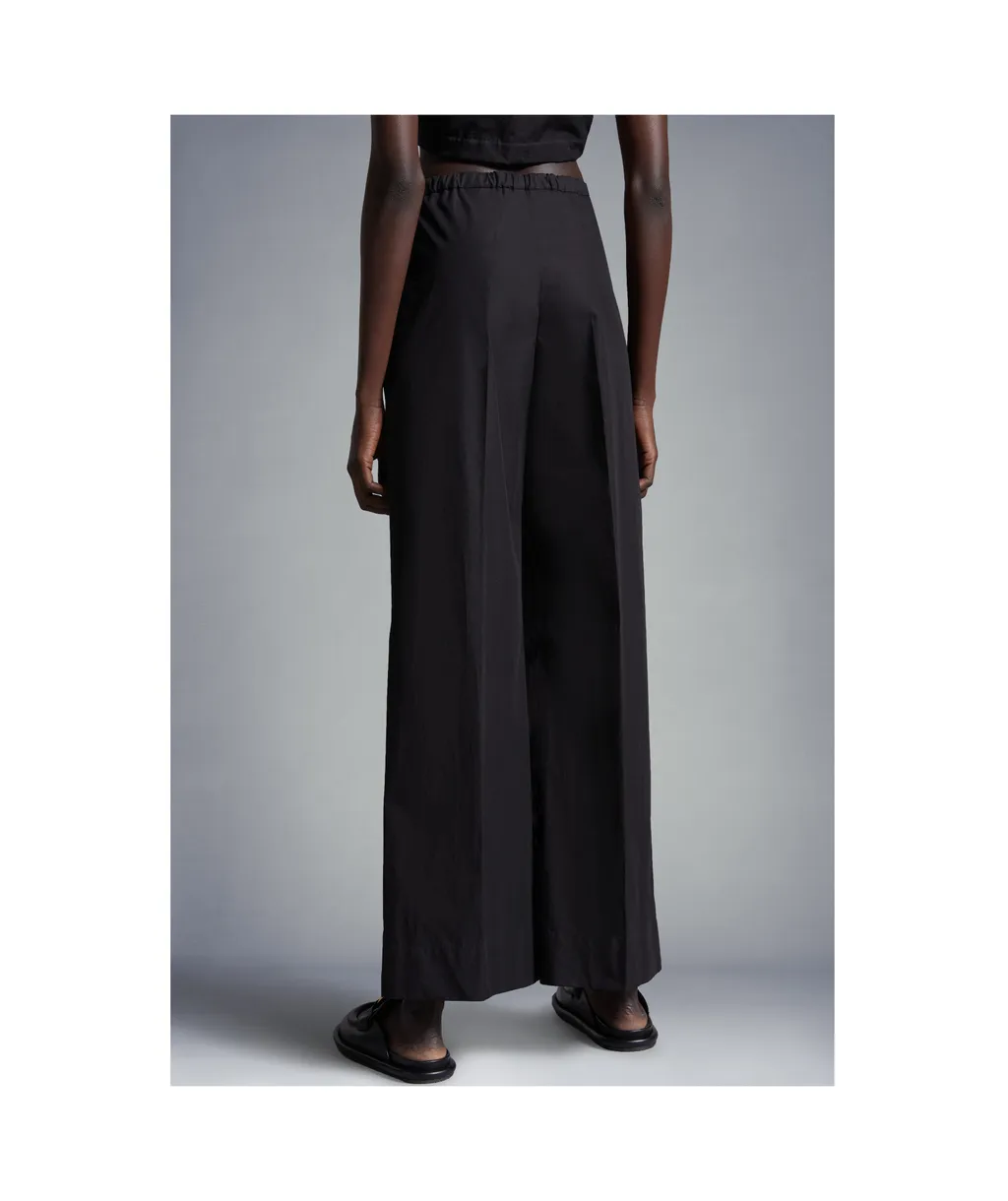 Poplin Wide-Leg Pants