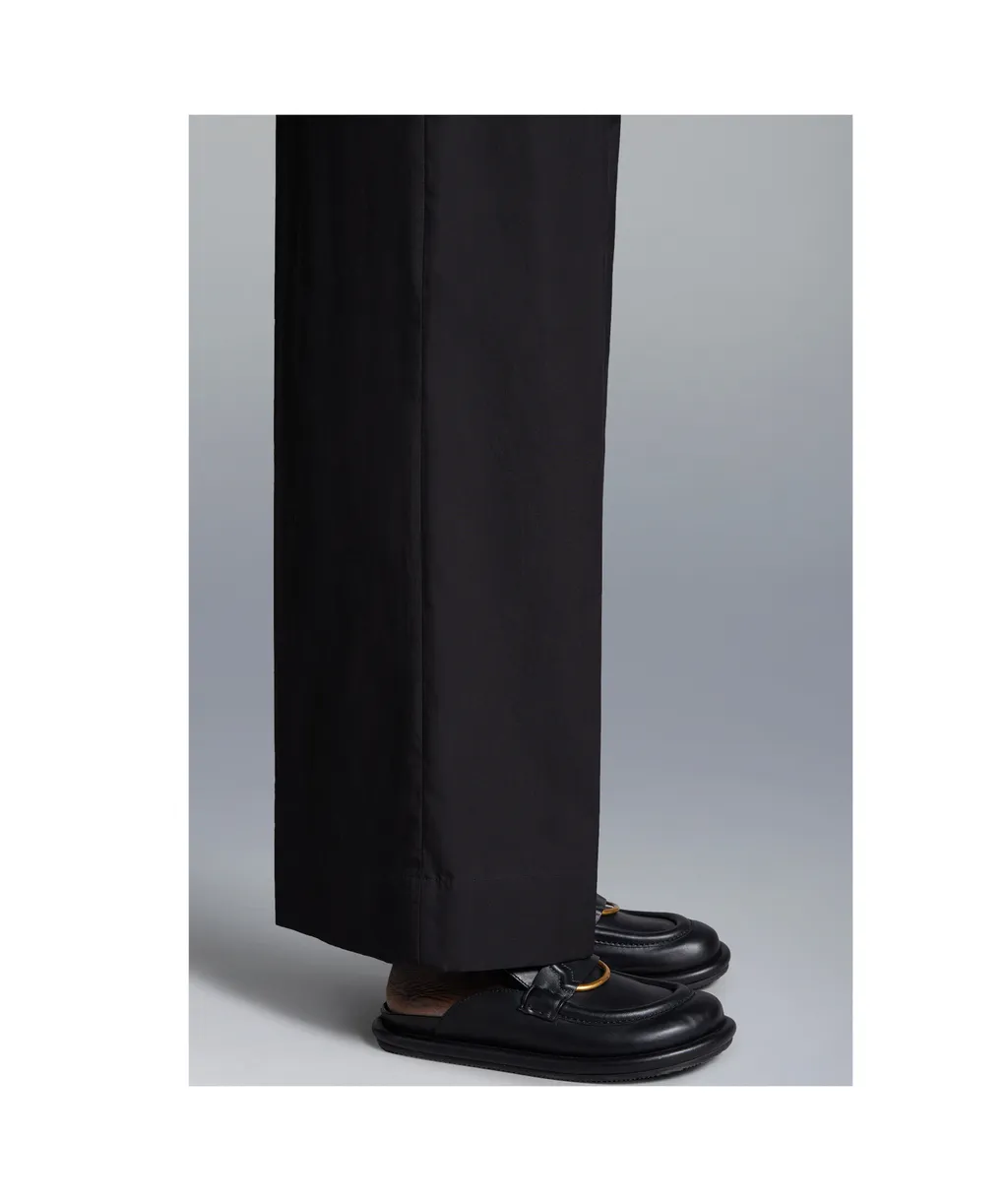 Poplin Wide-Leg Pants