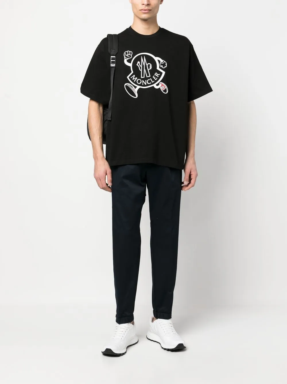Logo Patch Drawstring-Waist Track Pants
