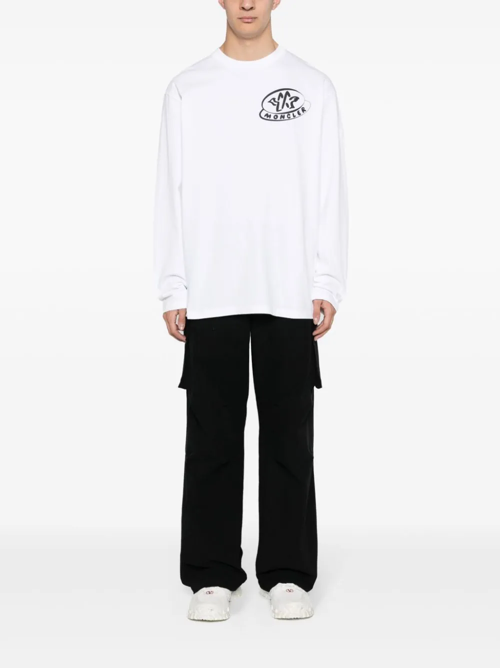 Logo-Stamp Cotton T-Shirt