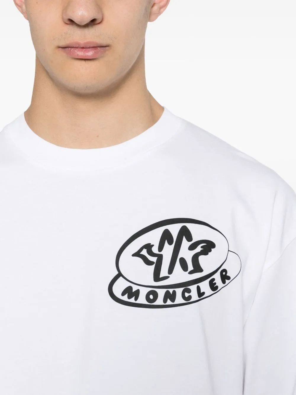 Logo-Stamp Cotton T-Shirt
