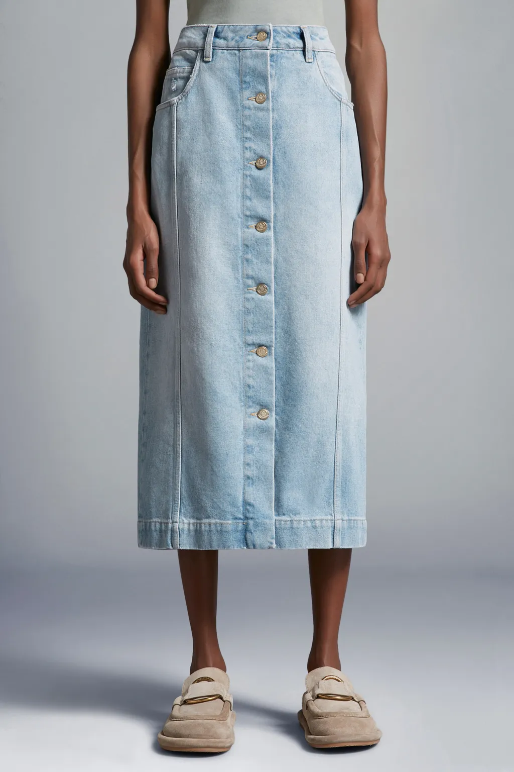 Denim Midi Skirt